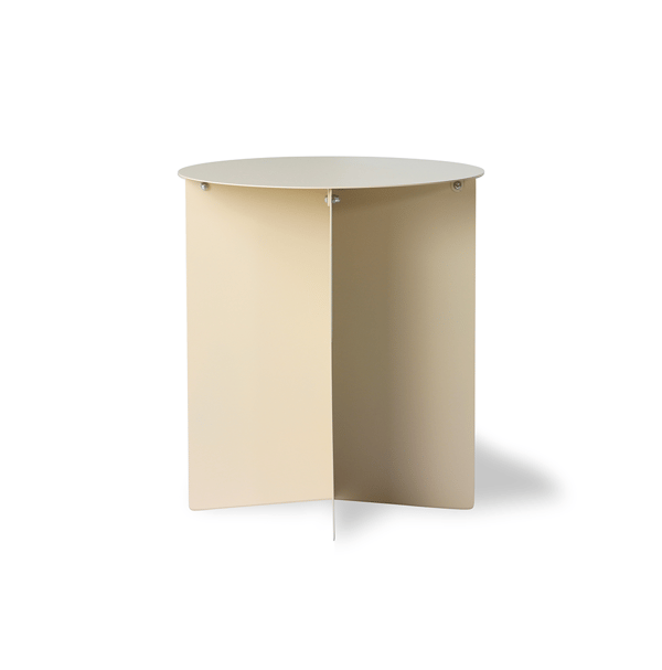 Bijzettafel rond van hkliving creme kleur metaal