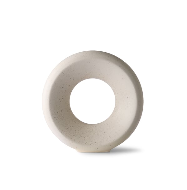 Vaas Speckled Keramisch van hkliving is een ronde vaas wit