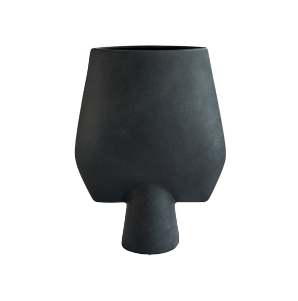 Vaas Sphere Square Big dark grey grijs bloemenvaas 101copenhagen cruquius