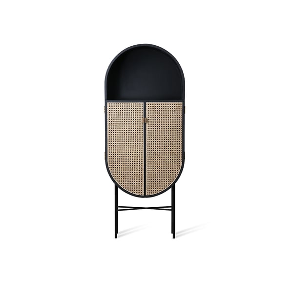 kast retro ovaal van het merk HKliving bruin en zwart