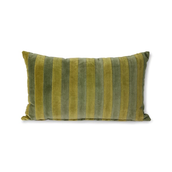 kussen fluweel van HKLiving in de kleuren groen en camouflage gestreept