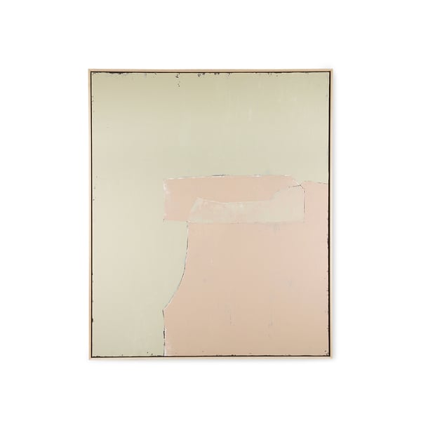 schilderij abstract nude van hkliving in beige olijf kleur