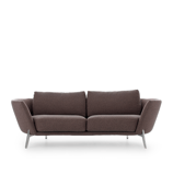 bank rego ronde vormen in stof bruin gemeleerd designbanken leolux