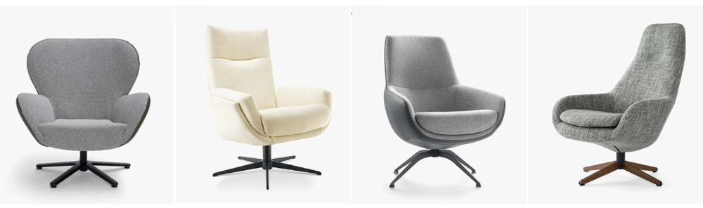 moderne fauteuils grijs en beige