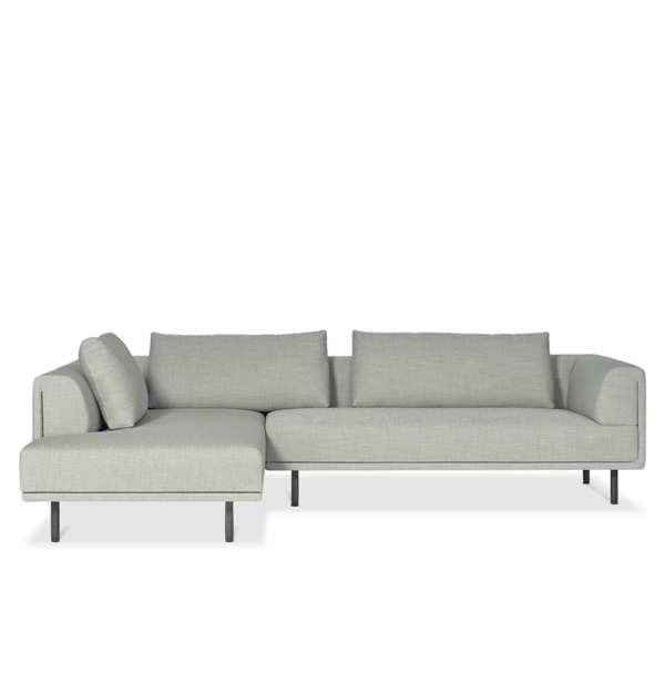 hoekbank Dura Lounge dormeuse van EYYE beige met zwarte poten