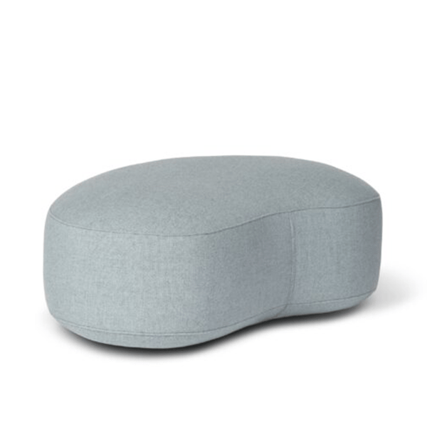 poef kivi comma van EYYE in stof grijs blauw