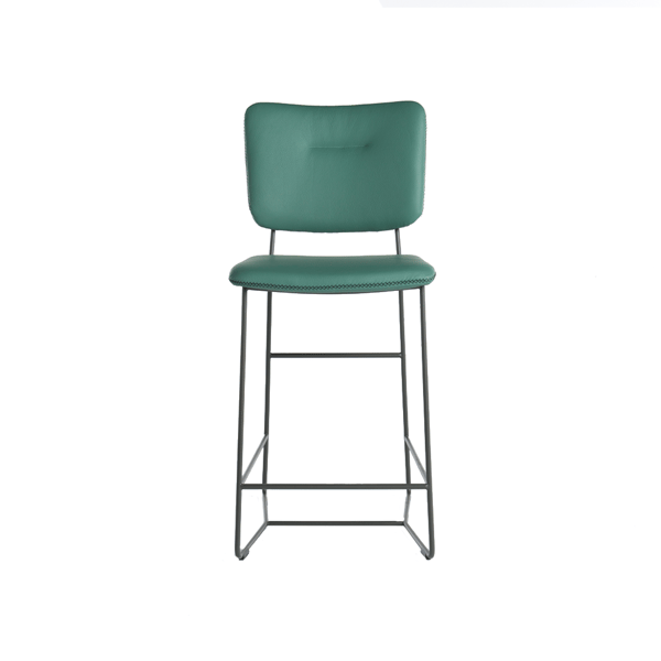 barkruk kiko in leer blauw designstoelen cruquius bertplantagie