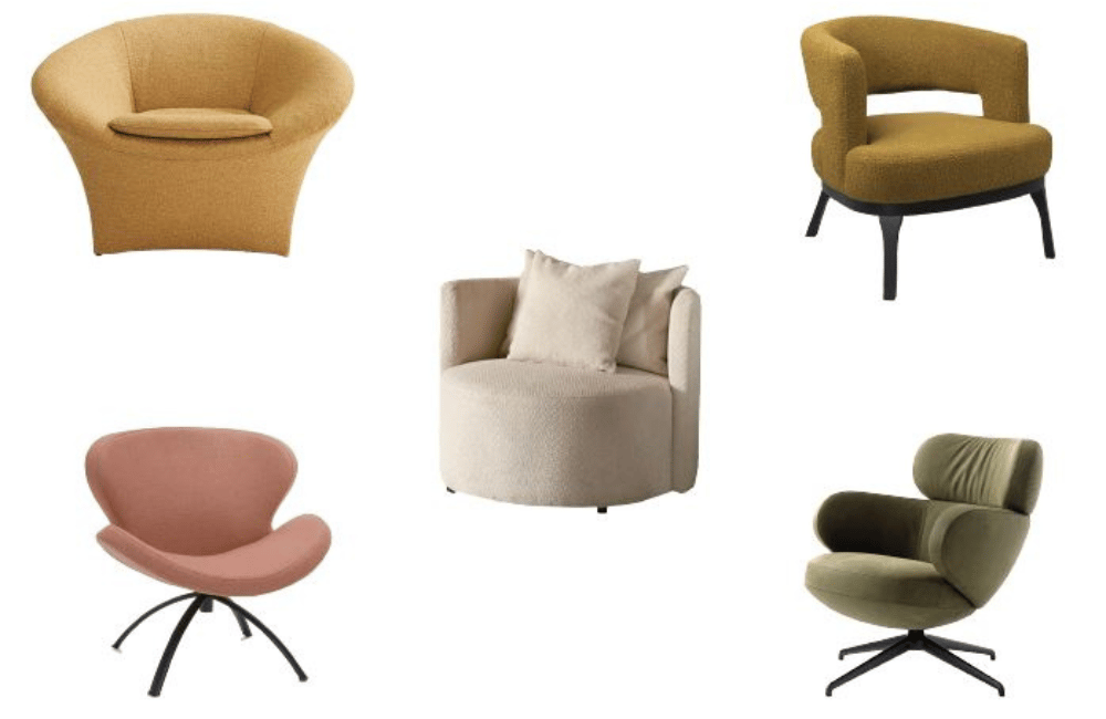 organische vormen fauteuils