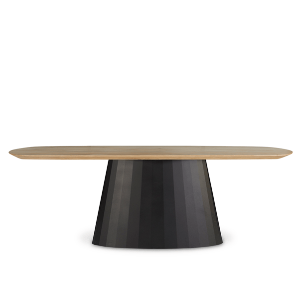 eettafel mura deens ovaal met eiken blad uniek design dyyk
