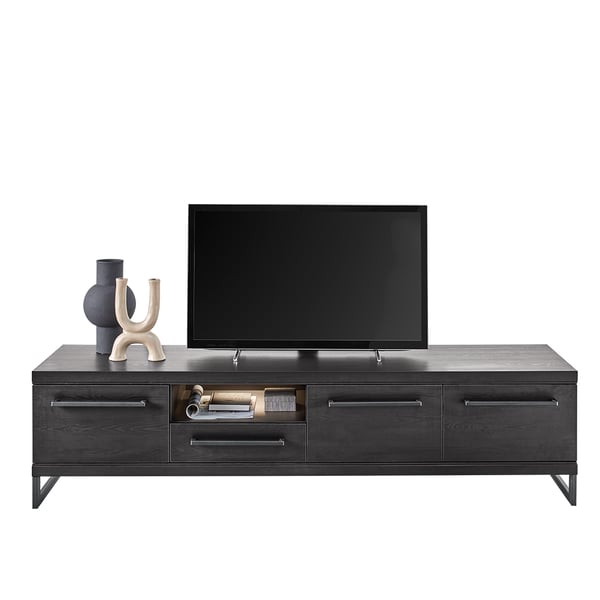 tv dressoir tvmeubel formia in lamulux zwart noir woonserie inhouse cruquius