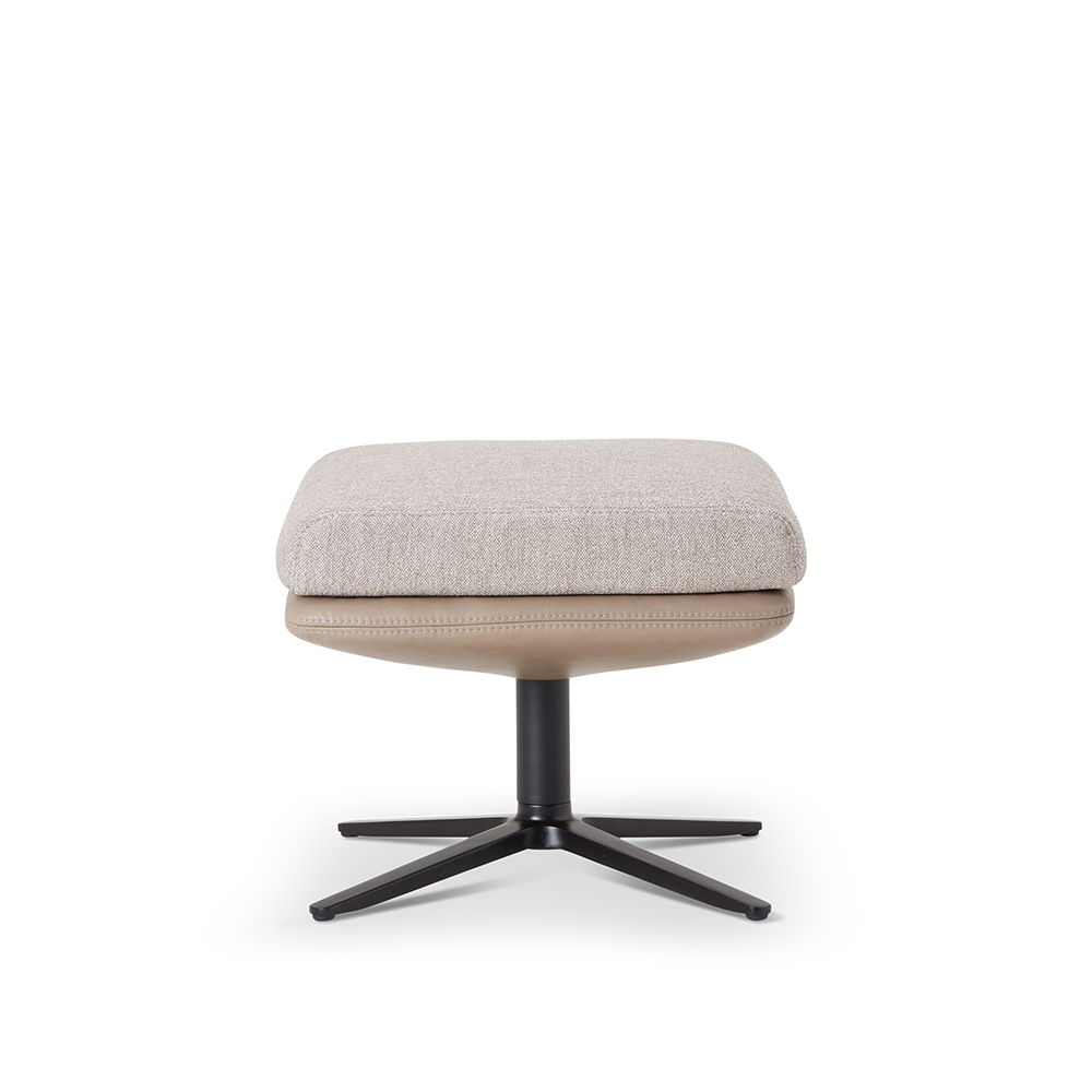 Hocker Vera Bold Low Lounge beige stof en leder cruquius ijcoon