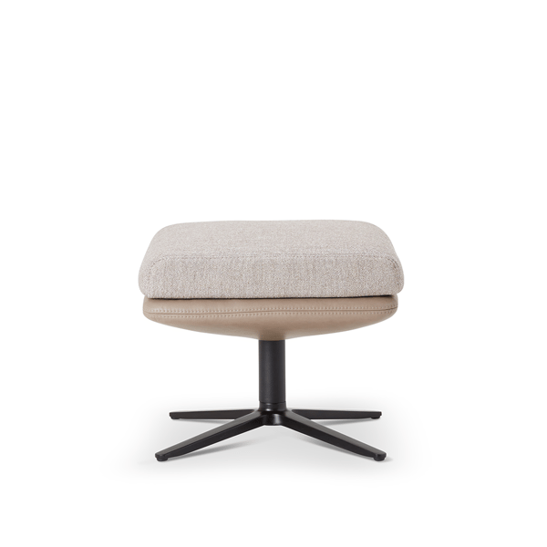 Hocker Vera Bold Low Lounge beige stof en leder cruquius ijcoon