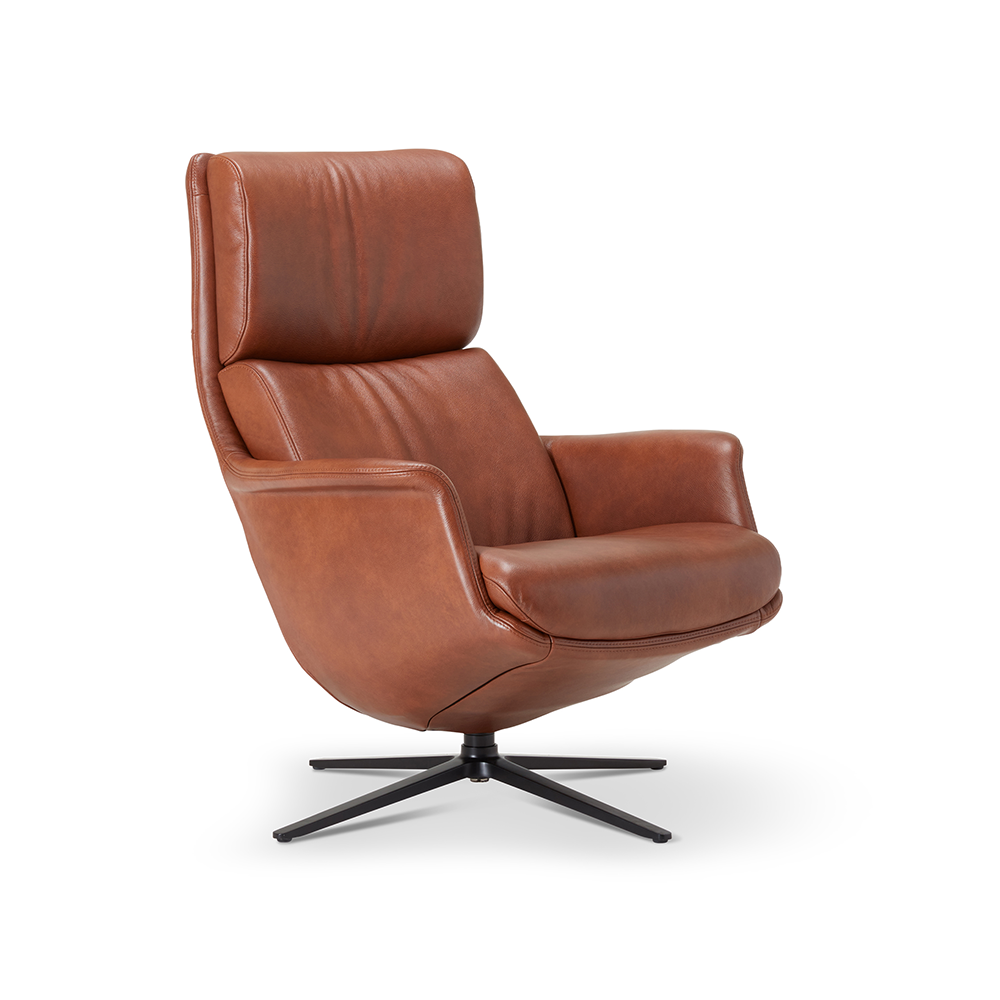 draaifauteuil Vera Bold High 360 leder koper designstoelen ijcoon cruquius