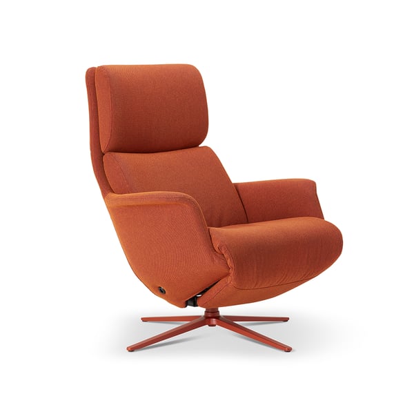 draaifauteuil Vera Bold High relax oranje koper stof design ijcoon
