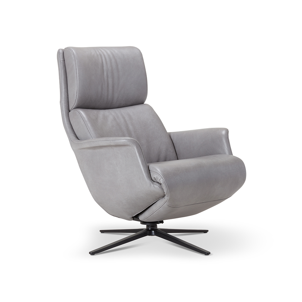 draaifauteuil Vera Bold High up leder grijs ijcoon cruquius designstoelen