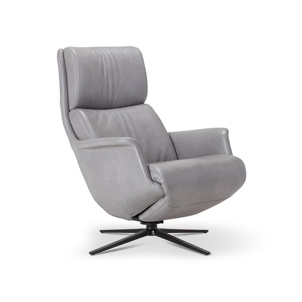 draaifauteuil Vera Bold High up leder grijs ijcoon cruquius designstoelen