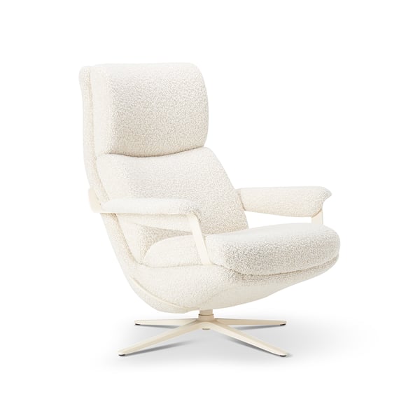 draaifauteuil Vera high lounge boucle stof wit design ijcoon cruquius
