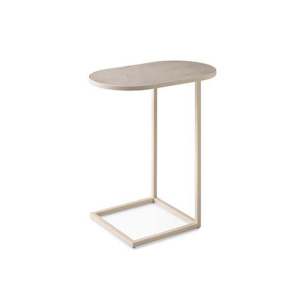 laptoptafel prismo recht in eiken naturel met lak kleur frame design leolux
