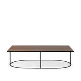 salontafel prismo recht in eiken met zwarte frame design leolux