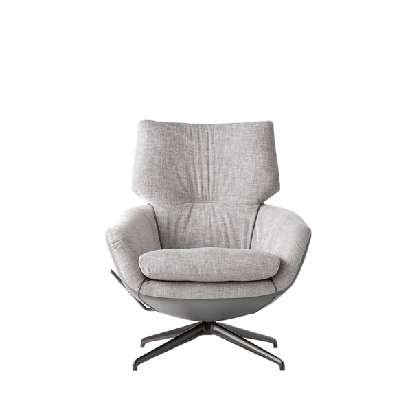 draaifauteuil lloyd Plus in stof leer grijs grey leolux designstoelen