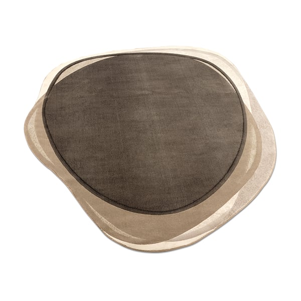 vloerkleed shallow van pode kleur Mud Polyester