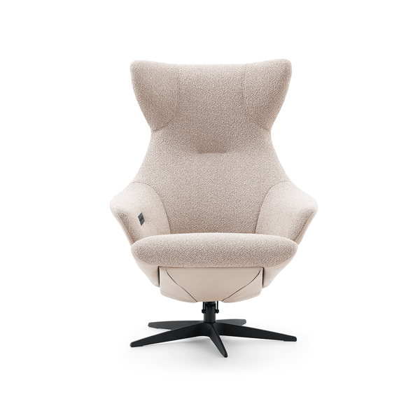 Relaxfauteuil Borgognona in stof leder naturel baenks cruquius nederland draaistoelen