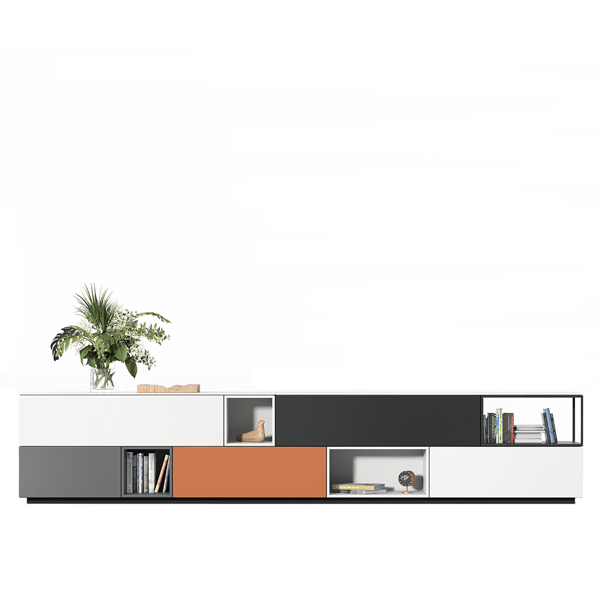 tv meubel wandkast cas 130 designkasten bruin zwart deruijtermeubel