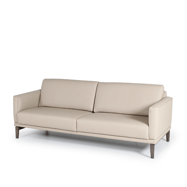 Bank morgan van neo-style onder de ruijter collectie creme kleur met houten sledepoten
