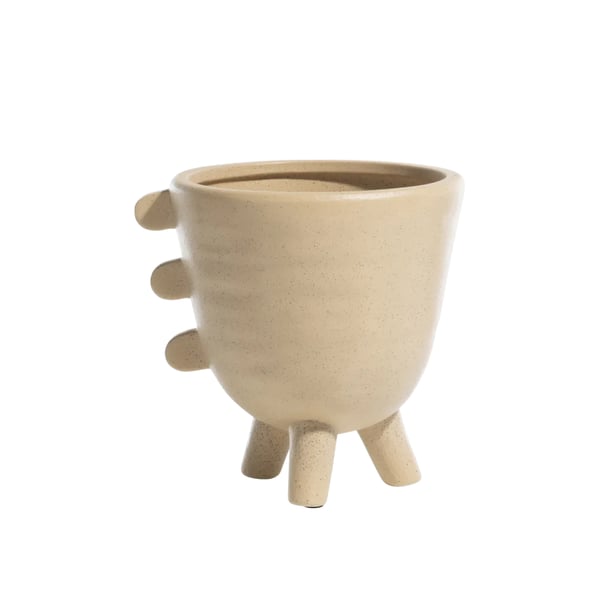 Bloempot Birger polyresin steen beige cocomaison 48325