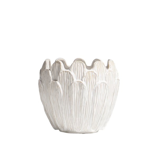 Bloempot Regge 18 wit ceramics keramiek cocomaison cruquius 48248