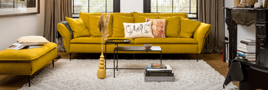 marseille oker geel met poef