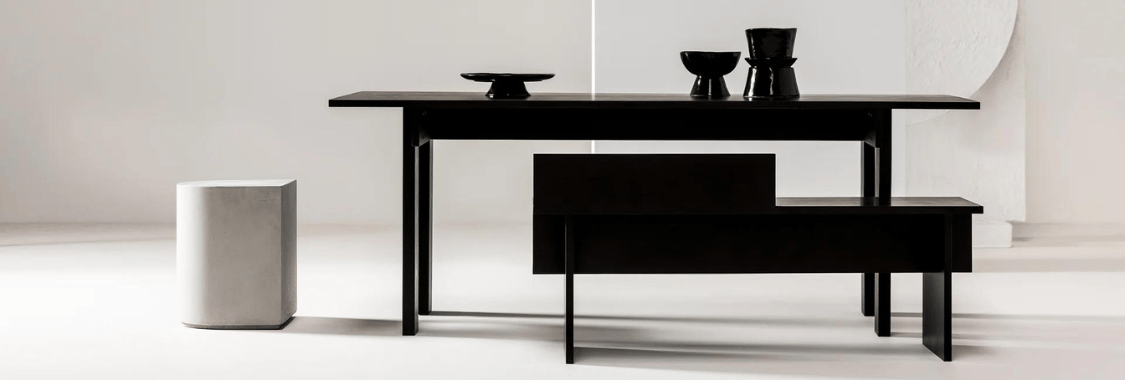 serax zwarte accessoires en bijzettafel