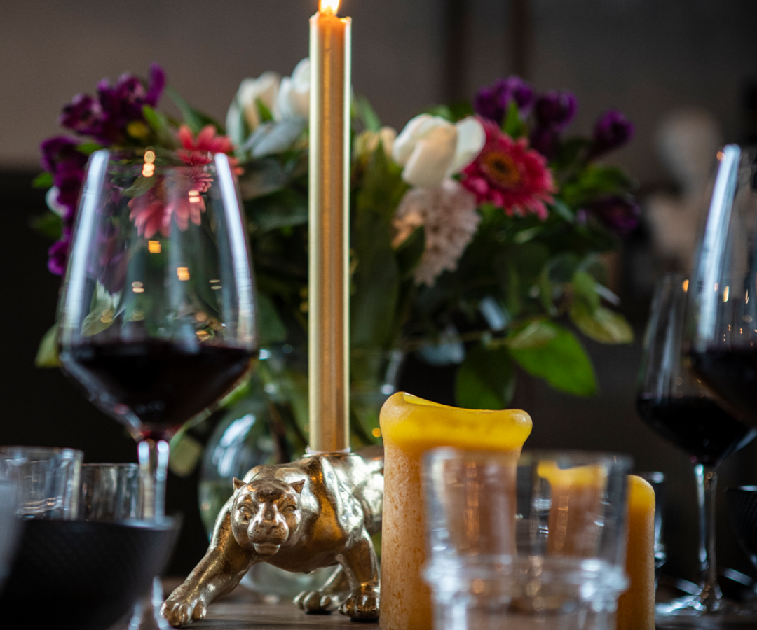 klassieke accessoires met kandelaar