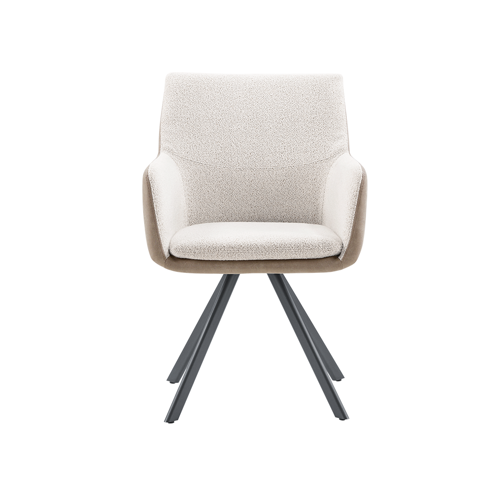 armstoel vigio 50 beige duostoffering inhouse cruquius woonwinkel