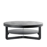salontafel doumari zwart met hpl stone blad van INHOUSE