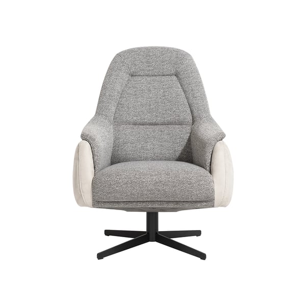 draaifauteuil asti in stof grijs met leder wit hendersenhazel cruquius