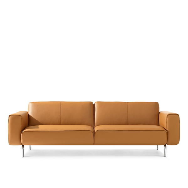 bank melloo 3,5 in leder bruin cognac designbanken