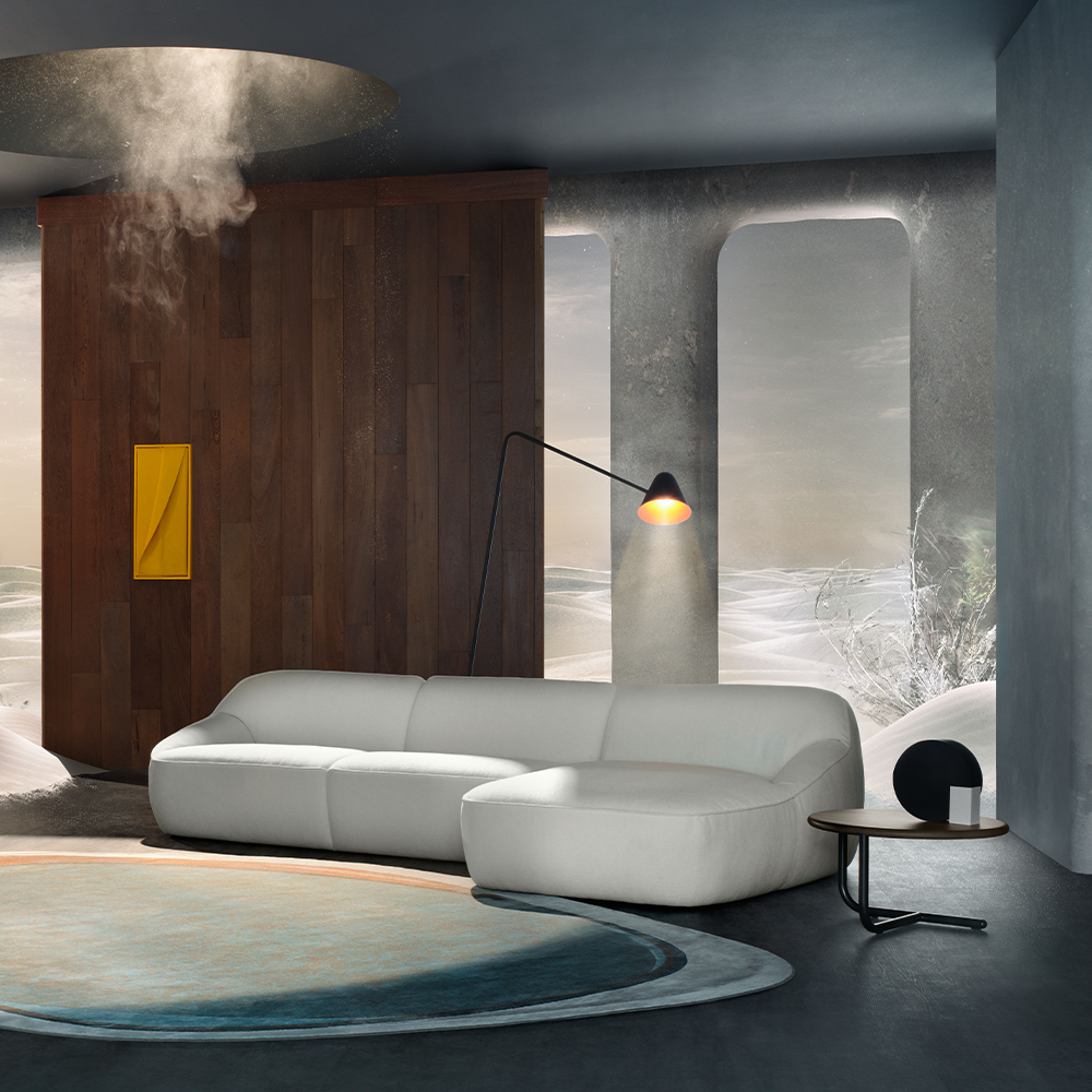 inspiratie loungebank nivti pode designbanken in stof wit ronde hoekbank