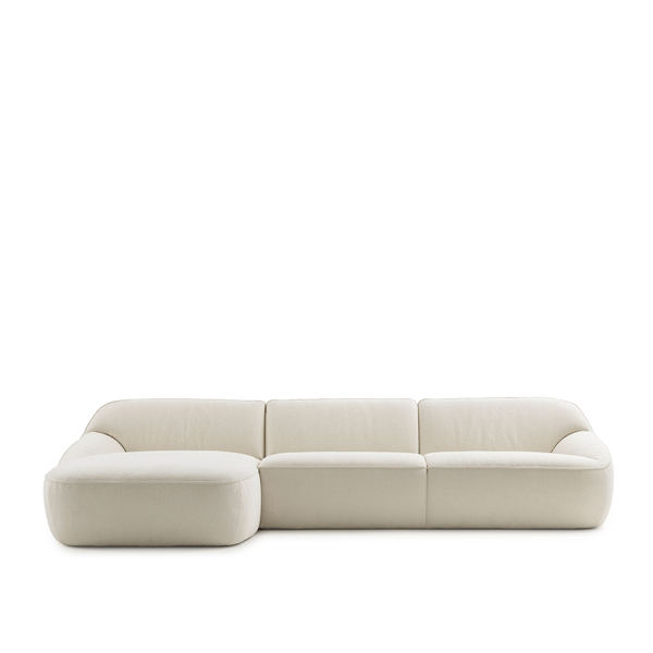 loungebank nivti pode designbanken in stof wit ronde bank