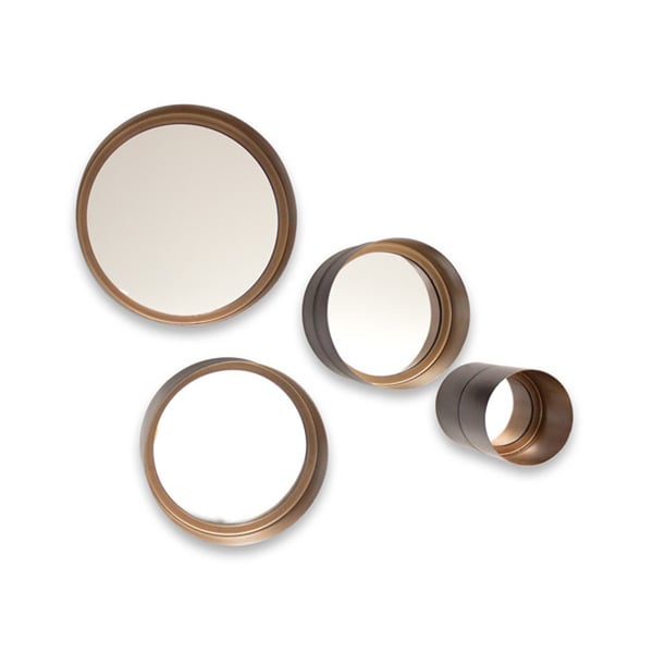 spiegel frome in het metaal bruin set van 4 van dome deco cruquius woonaccessoires