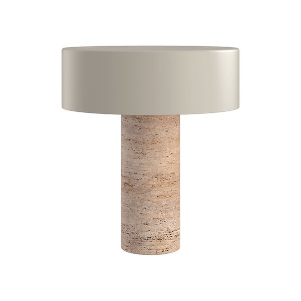 tafellamp Ando taverin beige wit dome deco cruquius verlichting