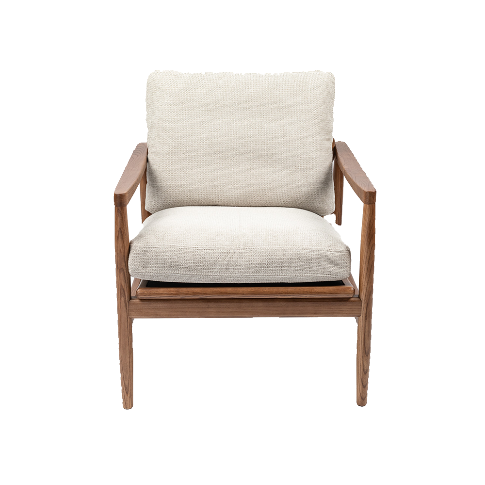 Fauteuil Jones nix design hout in stof deruijtermeubel