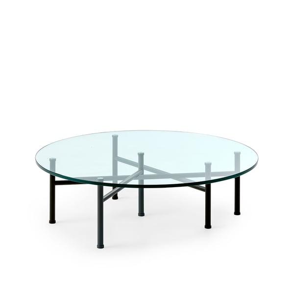 Salontafel dice designtafels leolux ronde tafels T15-900 glas en staal glazen ronde salontafel