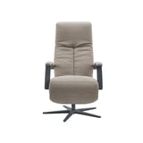 relaxfauteuil pantoli van inhouse in beige stof met hoofdkussen