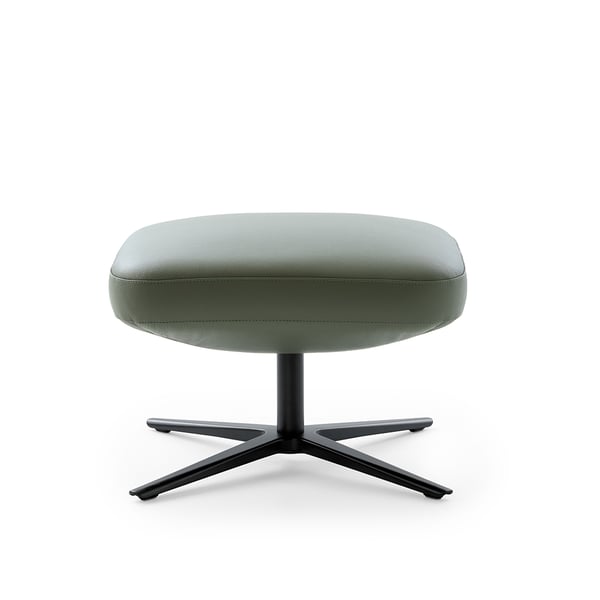 hocker entro in leder grijs evidence by leolux designmeubelen