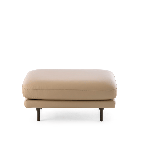 Hocker Tweak in leder beige van het merk Pode Cruquius designbanken