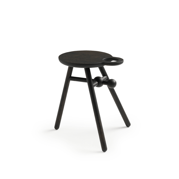 bijzettafel bottle stool oak black pode designtafel wijnfles houder