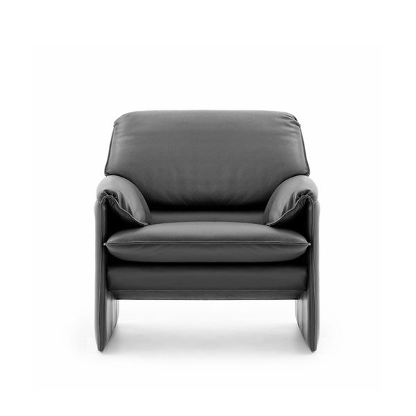 fauteuil bora beta in leer blau leolux cruquius designbanken