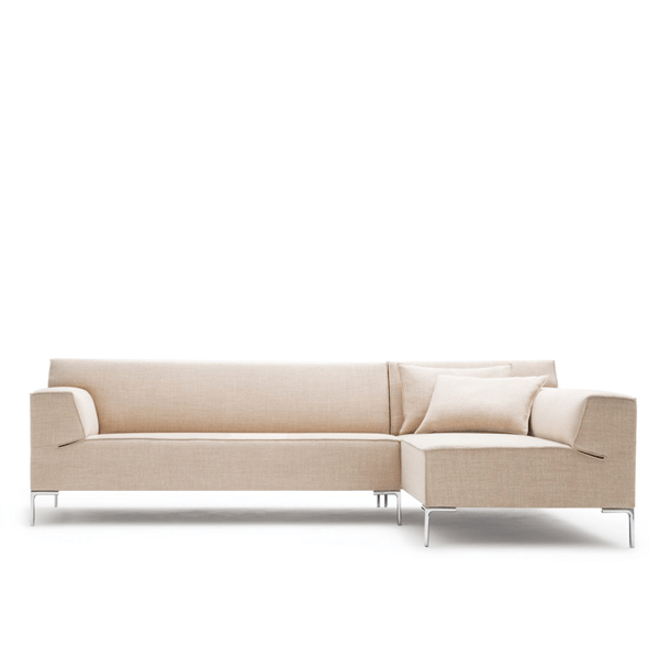 hoekbank Bloq in stof roze designbanken design on stock