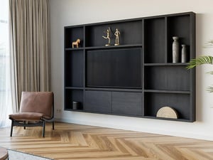 zevend tv meubel zwart